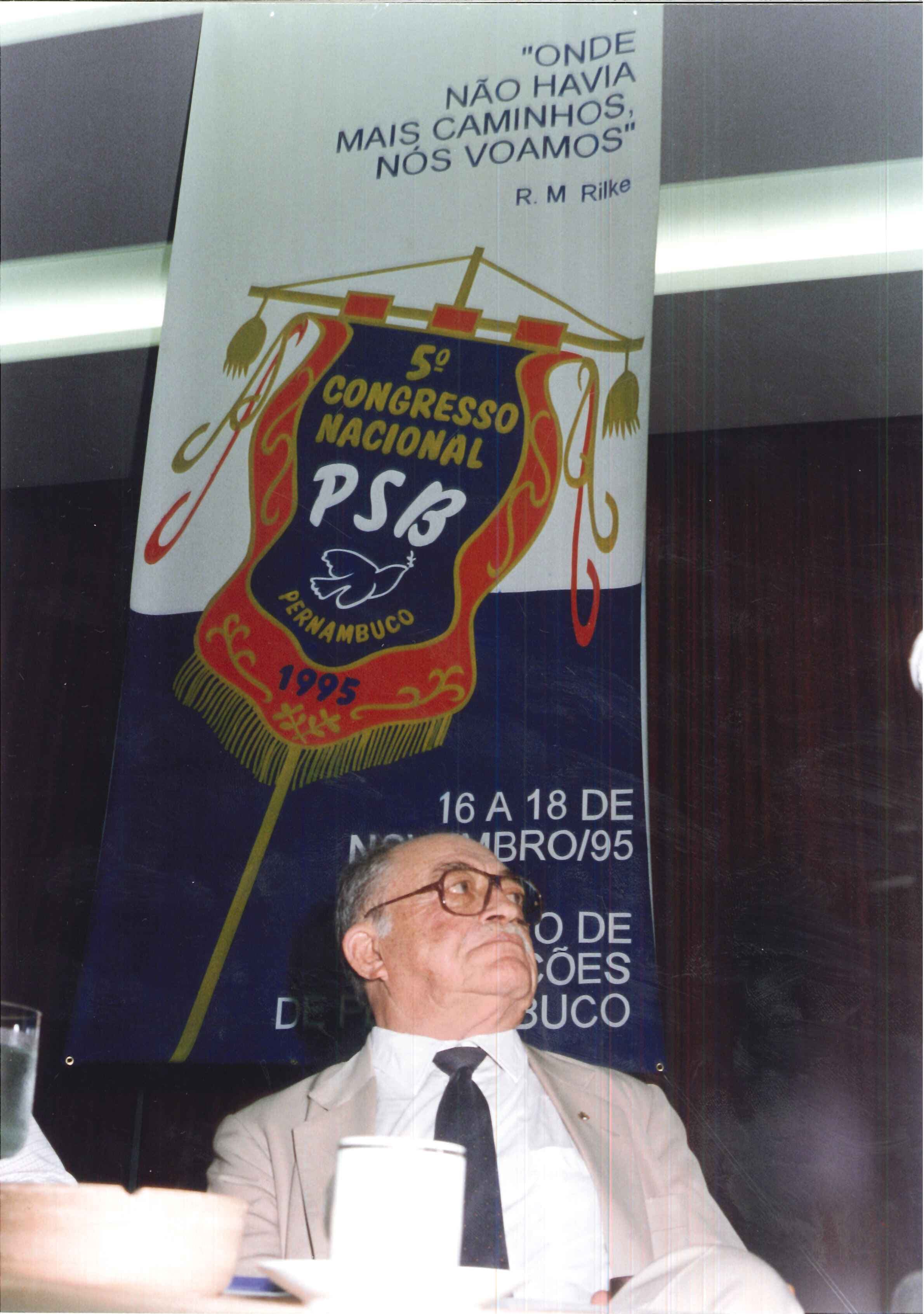 Miguel Arraes no V Congresso Nacional do PSB