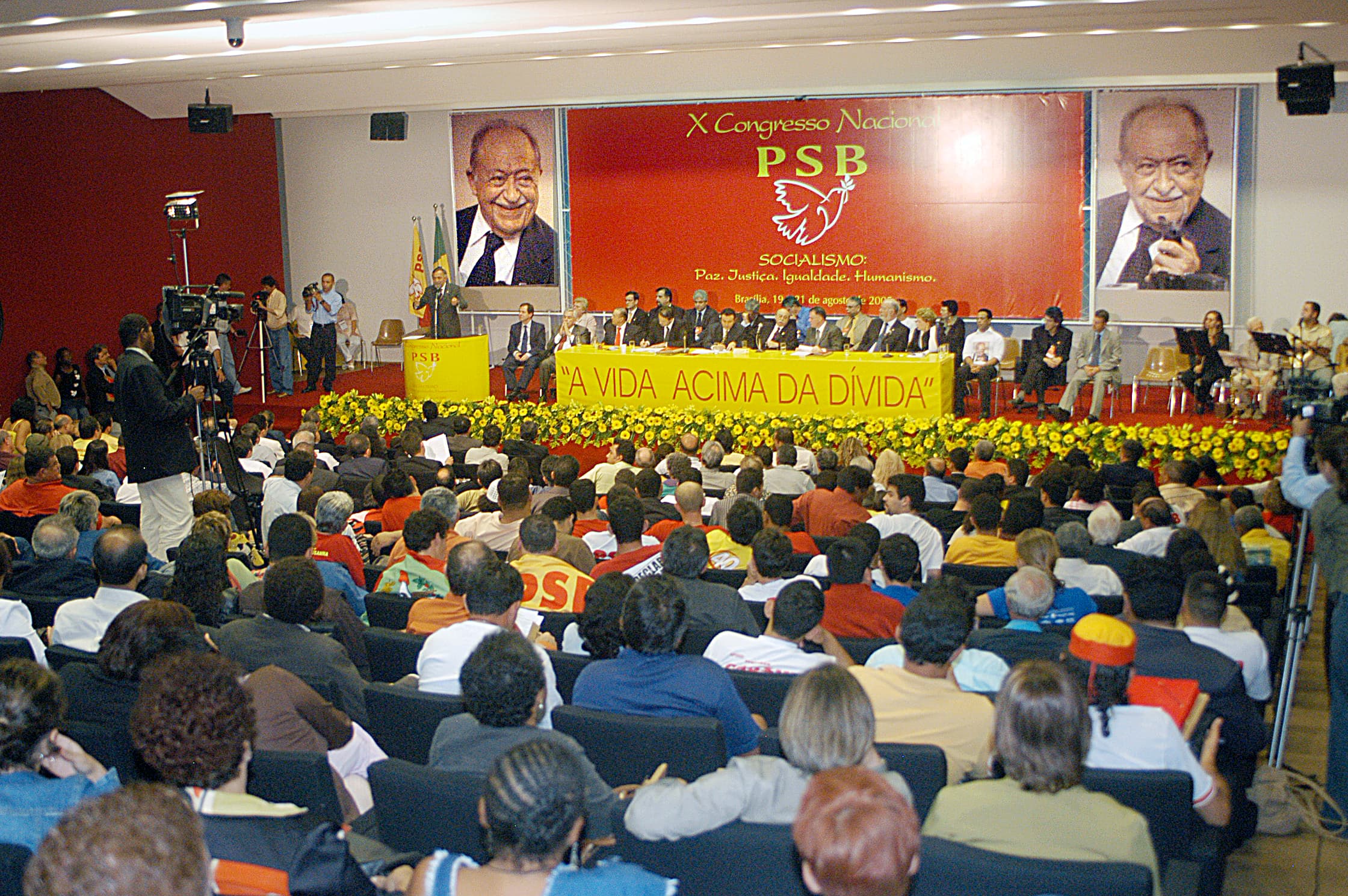 X Congresso Nacional do PSB - Mesa e plenária do X Congresso.