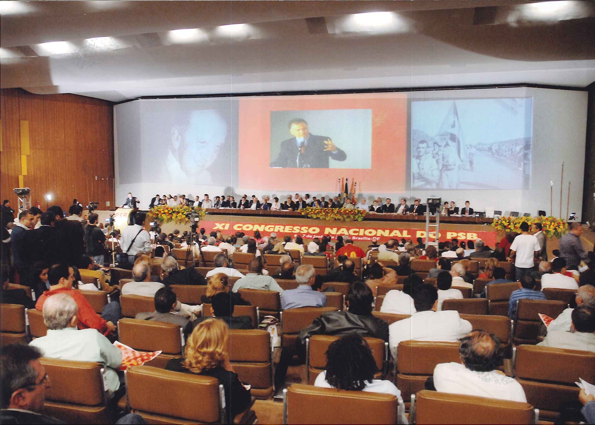 XI Congresso Nacional do PSB - Mesa e plenária do XI Congresso.