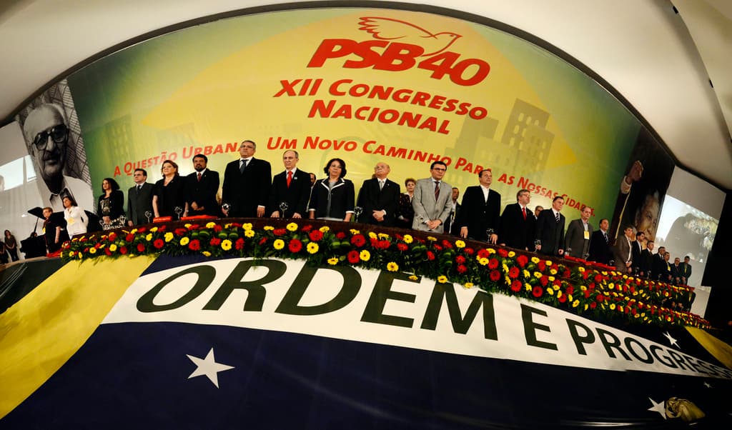 Mesa de abertura do XII Congresso Nacional do PSB. 