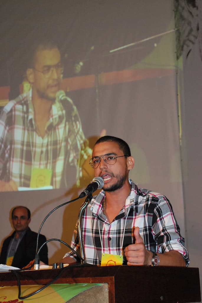 XII Congresso Nacional do PSB - Poeta Antonio Marinho sauda os congressistas do PSB