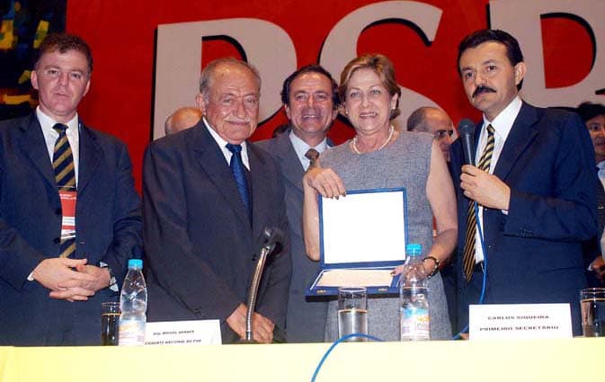Miguel Arraes no IX Congresso Nacional do PSB