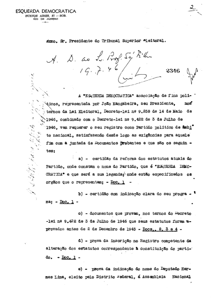 Petição Inicial - Esquerda Democrática