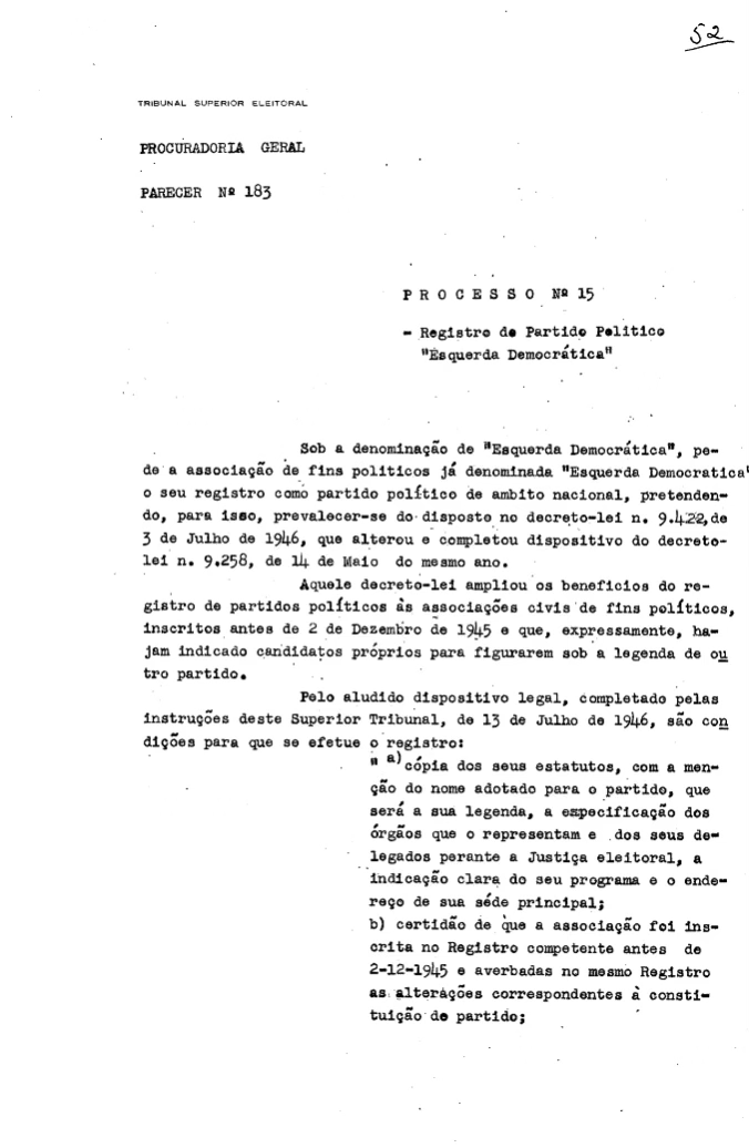 Parecer da Procuradoria Geral/TSE 183